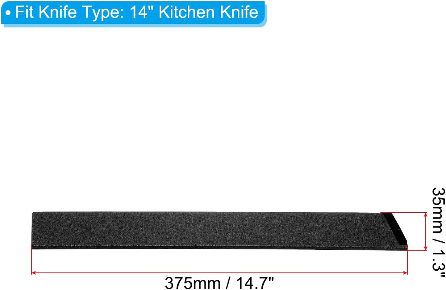 ABS Knife Cover Sleeves for 7" Chopping Knife Cleaver, Knives Edge Guard Blade Protector Universal Sheath for Home Kitchen, Black