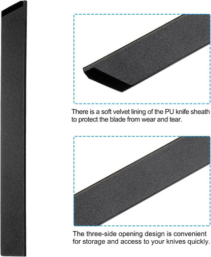 ABS Knife Cover Sleeves for 7" Chopping Knife Cleaver, Knives Edge Guard Blade Protector Universal Sheath for Home Kitchen, Black