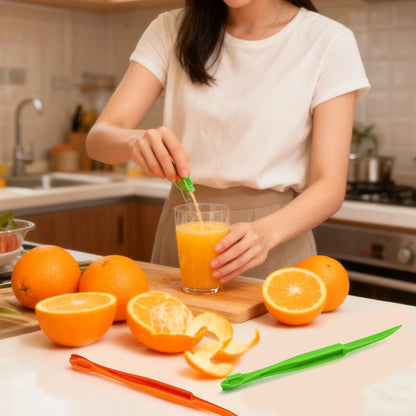 Orange Peeler Tools Citrus Peel Cutter Easy Fruit Vegetable Slicer Lemon Opener Remover Fruit Tool Kitchen Utensils Gadgets (2PCS Orange)