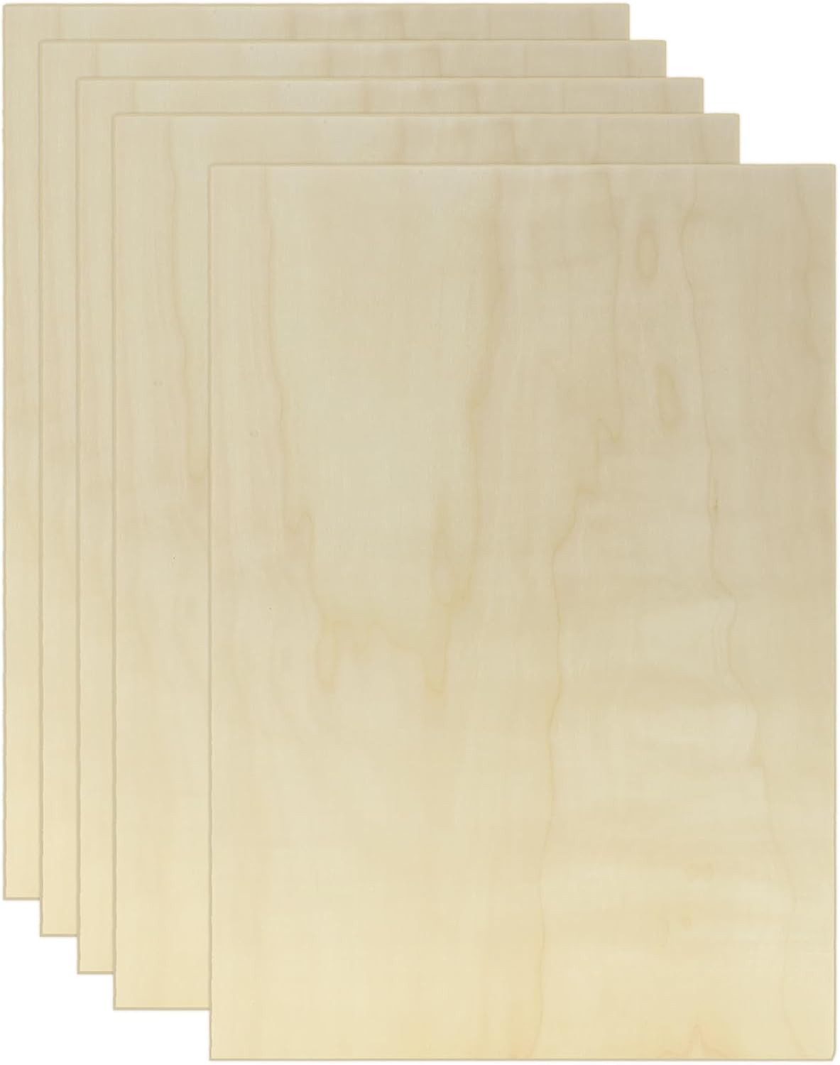 5 Pack Basswood Sheets for Crafts, 12 x 16 x 1/2 Inch 12mm Thin Plywood Sheets Unfinished Bass Wood Boards for Arts and Crafts, Painting, Pyrography, Wood Engraving, Wood Burning, Architectural Models