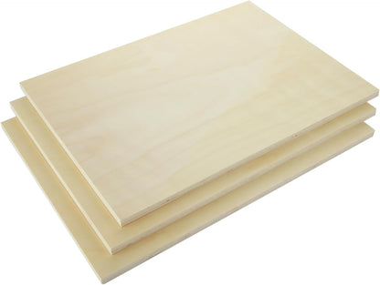 5 Pack Basswood Sheets for Crafts, 12 x 16 x 1/2 Inch 12mm Thin Plywood Sheets Unfinished Bass Wood Boards for Arts and Crafts, Painting, Pyrography, Wood Engraving, Wood Burning, Architectural Models