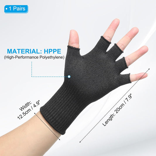 Cut Resistant Sleeves with Finger Grips Forearm Protective Sleeves Level 5 Protection Arm Safety Protectors Sleeves