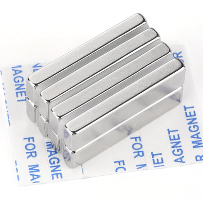 Strong Magnets, 8 Pack Neodymium Magnetic Strips Adhensive Backing | Industrial Rare Earth Flat Magnet Bar Heave Duty for Fridge, Whiteboard, Classroom, Science and Craft 2.36 x 0.39 x 0.12 Inch