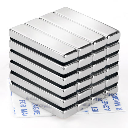 Strong Magnets, 8 Pack Neodymium Magnetic Strips Adhensive Backing | Industrial Rare Earth Flat Magnet Bar Heave Duty for Fridge, Whiteboard, Classroom, Science and Craft 2.36 x 0.39 x 0.12 Inch