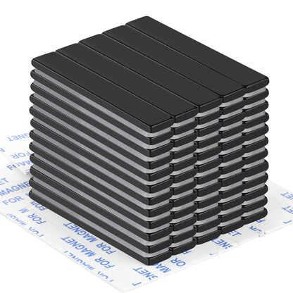 Strong Magnets, 8 Pack Neodymium Magnetic Strips Adhensive Backing | Industrial Rare Earth Flat Magnet Bar Heave Duty for Fridge, Whiteboard, Classroom, Science and Craft 2.36 x 0.39 x 0.12 Inch