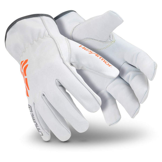 Chrome SLT 4061 Leather Work Gloves | ANSI A5 Cut Resistant | 360° Aramid Liner | Durable Goatskin Leather Palm | SlipFit Cuff Mechanics Style Safety Glove | X-Large