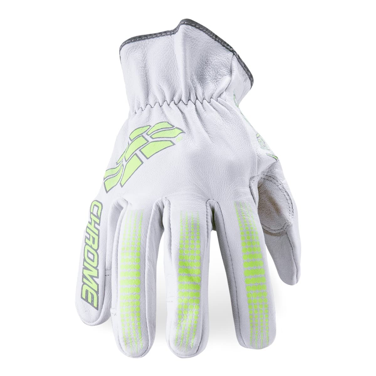 Chrome SLT 4061 Leather Work Gloves | ANSI A5 Cut Resistant | 360° Aramid Liner | Durable Goatskin Leather Palm | SlipFit Cuff Mechanics Style Safety Glove | X-Large