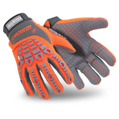 Chrome SLT 4061 Leather Work Gloves | ANSI A5 Cut Resistant | 360° Aramid Liner | Durable Goatskin Leather Palm | SlipFit Cuff Mechanics Style Safety Glove | X-Large
