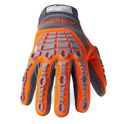 Chrome SLT 4061 Leather Work Gloves | ANSI A5 Cut Resistant | 360° Aramid Liner | Durable Goatskin Leather Palm | SlipFit Cuff Mechanics Style Safety Glove | X-Large