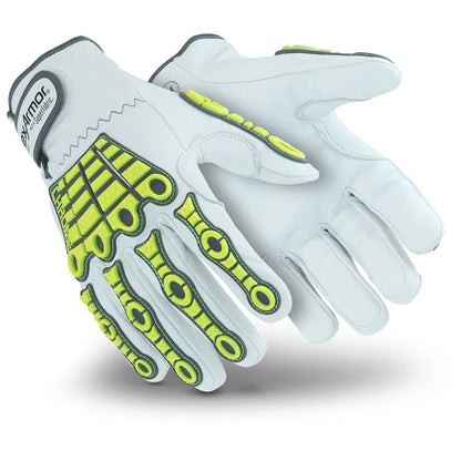 Chrome SLT 4061 Leather Work Gloves | ANSI A5 Cut Resistant | 360° Aramid Liner | Durable Goatskin Leather Palm | SlipFit Cuff Mechanics Style Safety Glove | X-Large