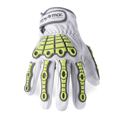 Chrome SLT 4061 Leather Work Gloves | ANSI A5 Cut Resistant | 360° Aramid Liner | Durable Goatskin Leather Palm | SlipFit Cuff Mechanics Style Safety Glove | X-Large