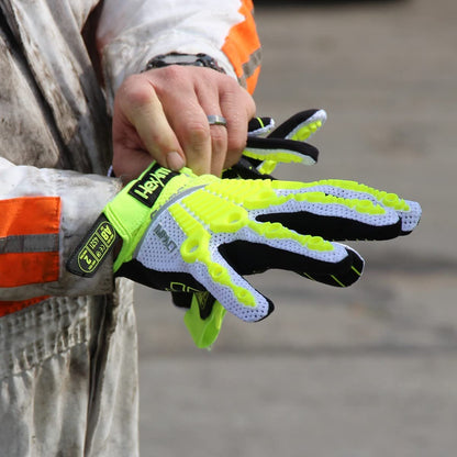 Chrome SLT 4061 Leather Work Gloves | ANSI A5 Cut Resistant | 360° Aramid Liner | Durable Goatskin Leather Palm | SlipFit Cuff Mechanics Style Safety Glove | X-Large
