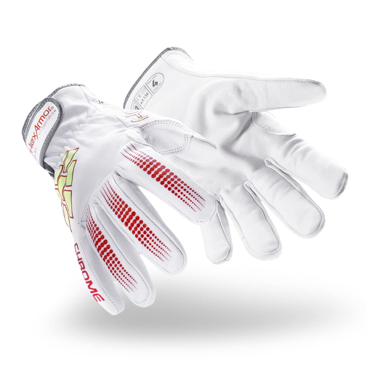 Chrome SLT 4061 Leather Work Gloves | ANSI A5 Cut Resistant | 360° Aramid Liner | Durable Goatskin Leather Palm | SlipFit Cuff Mechanics Style Safety Glove | X-Large