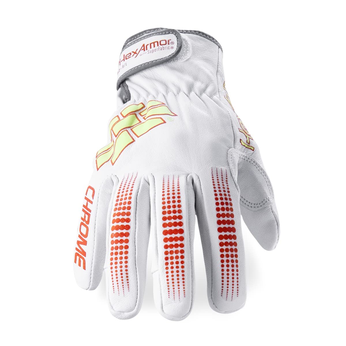 Chrome SLT 4061 Leather Work Gloves | ANSI A5 Cut Resistant | 360° Aramid Liner | Durable Goatskin Leather Palm | SlipFit Cuff Mechanics Style Safety Glove | X-Large