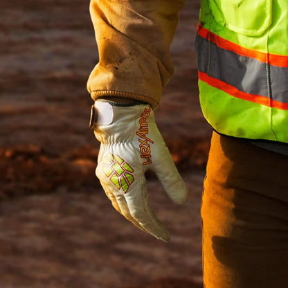 Chrome SLT 4061 Leather Work Gloves | ANSI A5 Cut Resistant | 360° Aramid Liner | Durable Goatskin Leather Palm | SlipFit Cuff Mechanics Style Safety Glove | X-Large
