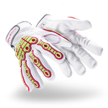 Chrome SLT 4061 Leather Work Gloves | ANSI A5 Cut Resistant | 360° Aramid Liner | Durable Goatskin Leather Palm | SlipFit Cuff Mechanics Style Safety Glove | X-Large