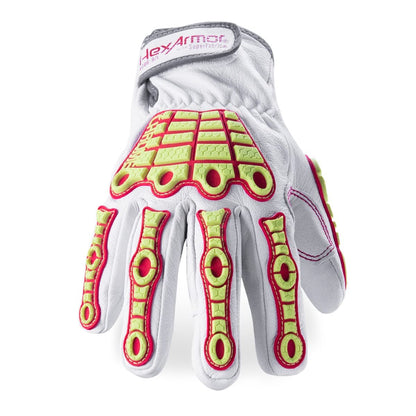 Chrome SLT 4061 Leather Work Gloves | ANSI A5 Cut Resistant | 360° Aramid Liner | Durable Goatskin Leather Palm | SlipFit Cuff Mechanics Style Safety Glove | X-Large