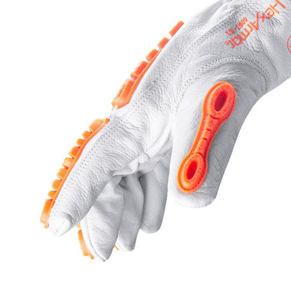 Chrome SLT 4061 Leather Work Gloves | ANSI A5 Cut Resistant | 360° Aramid Liner | Durable Goatskin Leather Palm | SlipFit Cuff Mechanics Style Safety Glove | X-Large