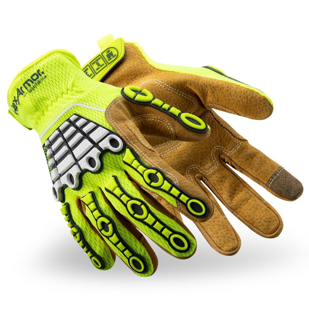 Chrome SLT 4061 Leather Work Gloves | ANSI A5 Cut Resistant | 360° Aramid Liner | Durable Goatskin Leather Palm | SlipFit Cuff Mechanics Style Safety Glove | X-Large