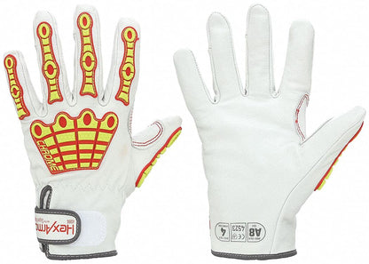 Chrome SLT 4061 Leather Work Gloves | ANSI A5 Cut Resistant | 360° Aramid Liner | Durable Goatskin Leather Palm | SlipFit Cuff Mechanics Style Safety Glove | X-Large