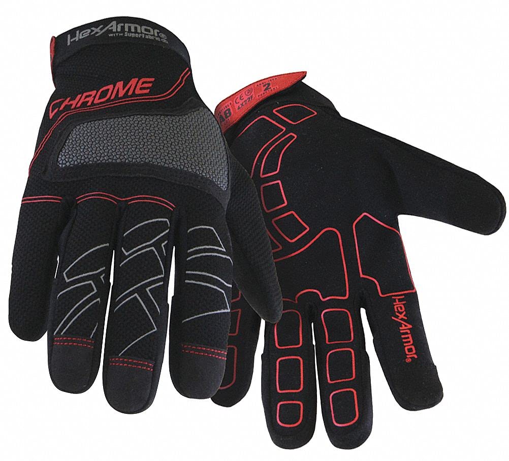 Chrome SLT 4061 Leather Work Gloves | ANSI A5 Cut Resistant | 360° Aramid Liner | Durable Goatskin Leather Palm | SlipFit Cuff Mechanics Style Safety Glove | X-Large