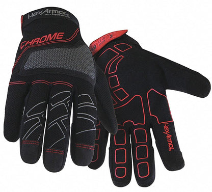 Chrome SLT 4061 Leather Work Gloves | ANSI A5 Cut Resistant | 360° Aramid Liner | Durable Goatskin Leather Palm | SlipFit Cuff Mechanics Style Safety Glove | X-Large
