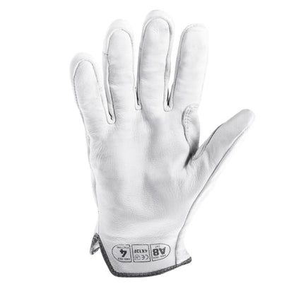 Chrome SLT 4061 Leather Work Gloves | ANSI A5 Cut Resistant | 360° Aramid Liner | Durable Goatskin Leather Palm | SlipFit Cuff Mechanics Style Safety Glove | X-Large