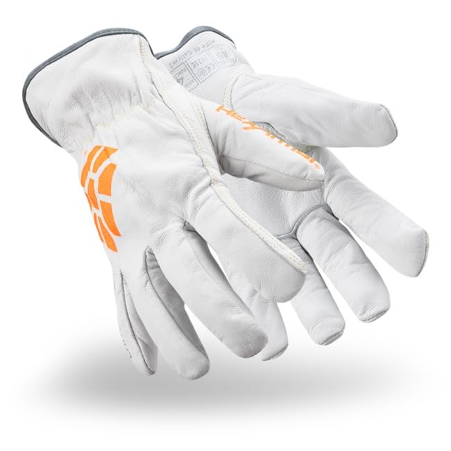 Chrome SLT 4061 Leather Work Gloves | ANSI A5 Cut Resistant | 360° Aramid Liner | Durable Goatskin Leather Palm | SlipFit Cuff Mechanics Style Safety Glove | X-Large