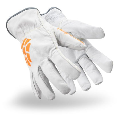 Chrome SLT 4061 Leather Work Gloves | ANSI A5 Cut Resistant | 360° Aramid Liner | Durable Goatskin Leather Palm | SlipFit Cuff Mechanics Style Safety Glove | X-Large