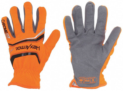 Chrome SLT 4061 Leather Work Gloves | ANSI A5 Cut Resistant | 360° Aramid Liner | Durable Goatskin Leather Palm | SlipFit Cuff Mechanics Style Safety Glove | X-Large