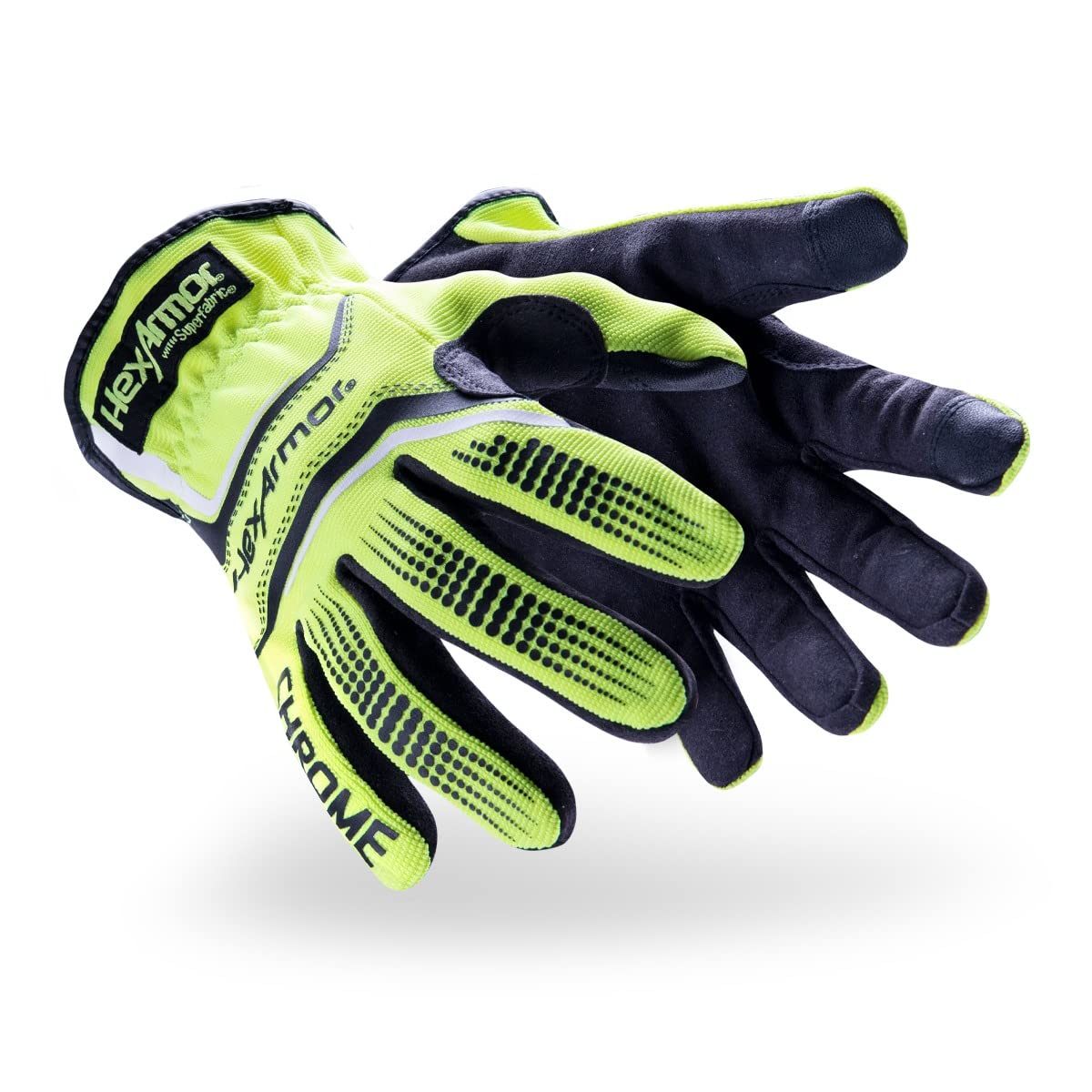 Chrome SLT 4061 Leather Work Gloves | ANSI A5 Cut Resistant | 360° Aramid Liner | Durable Goatskin Leather Palm | SlipFit Cuff Mechanics Style Safety Glove | X-Large