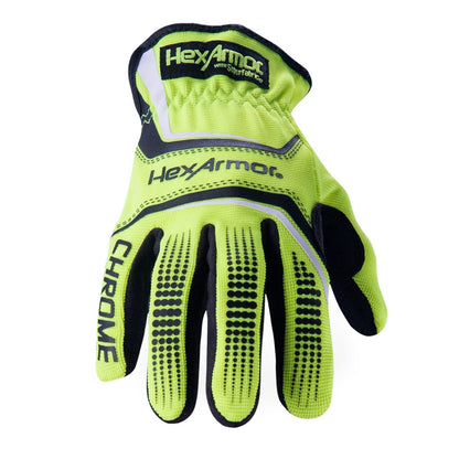 Chrome SLT 4061 Leather Work Gloves | ANSI A5 Cut Resistant | 360° Aramid Liner | Durable Goatskin Leather Palm | SlipFit Cuff Mechanics Style Safety Glove | X-Large