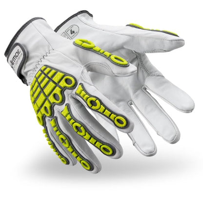 Chrome SLT 4061 Leather Work Gloves | ANSI A5 Cut Resistant | 360° Aramid Liner | Durable Goatskin Leather Palm | SlipFit Cuff Mechanics Style Safety Glove | X-Large
