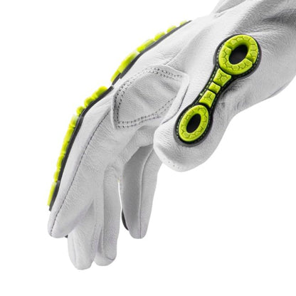 Chrome SLT 4061 Leather Work Gloves | ANSI A5 Cut Resistant | 360° Aramid Liner | Durable Goatskin Leather Palm | SlipFit Cuff Mechanics Style Safety Glove | X-Large