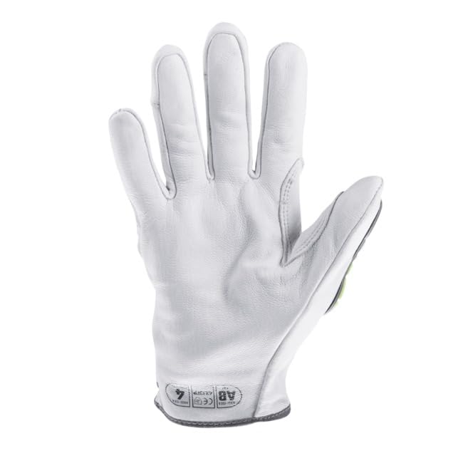 Chrome SLT 4061 Leather Work Gloves | ANSI A5 Cut Resistant | 360° Aramid Liner | Durable Goatskin Leather Palm | SlipFit Cuff Mechanics Style Safety Glove | X-Large