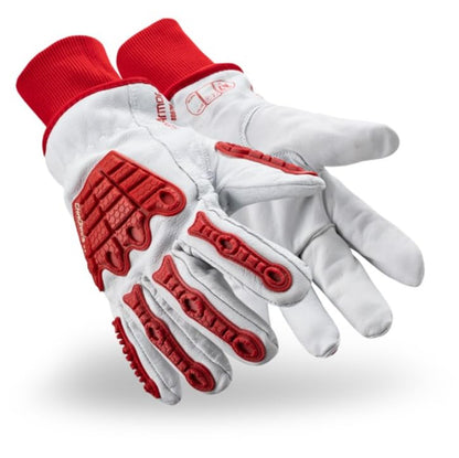 Chrome SLT 4061 Leather Work Gloves | ANSI A5 Cut Resistant | 360° Aramid Liner | Durable Goatskin Leather Palm | SlipFit Cuff Mechanics Style Safety Glove | X-Large