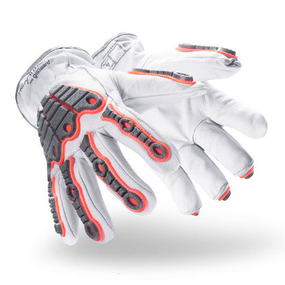 Chrome SLT 4061 Leather Work Gloves | ANSI A5 Cut Resistant | 360° Aramid Liner | Durable Goatskin Leather Palm | SlipFit Cuff Mechanics Style Safety Glove | X-Large