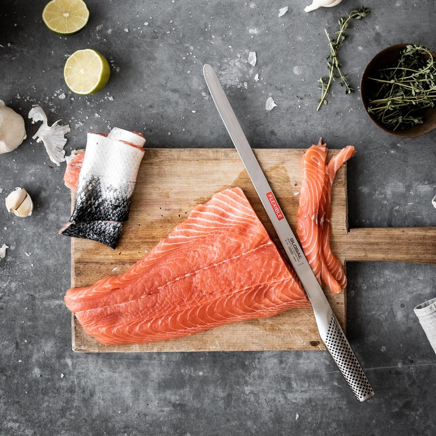 Global G-69-10 1/2" Ham/Salmon Flexible Slicer - Custom Engraved, Personalized