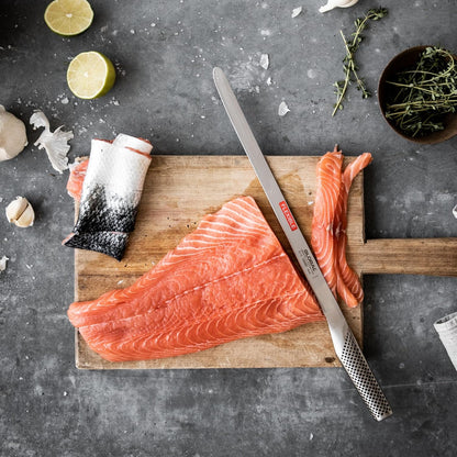Global G-69-10 1/2" Ham/Salmon Flexible Slicer - Custom Engraved, Personalized
