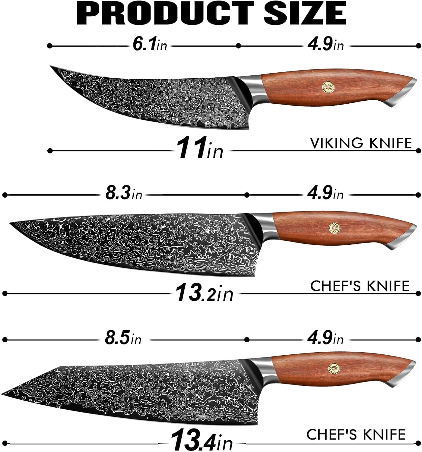 Damascus Nakiri Knife with VG10 Core and 67-Layer Blade | Weight-Balanced Japanese Knife, Mosaic Pin Detail, Ergonomic Walnut Handle, Full Tang Construction, Gift Box Included