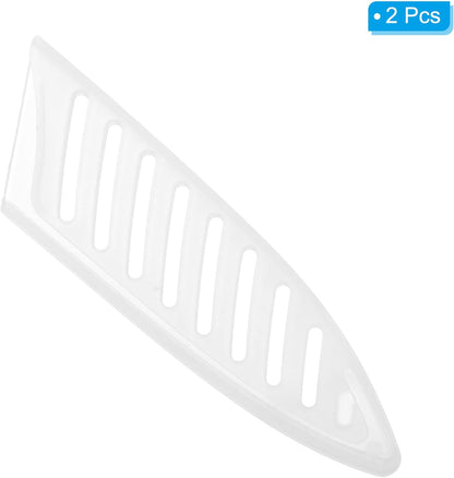 PP Safety Knife Cover Sleeves for 4" Ceramic Knife, 5 Pack Knives Edge Guard Blade Protector Universal Knife Sheath for Kitchen, White