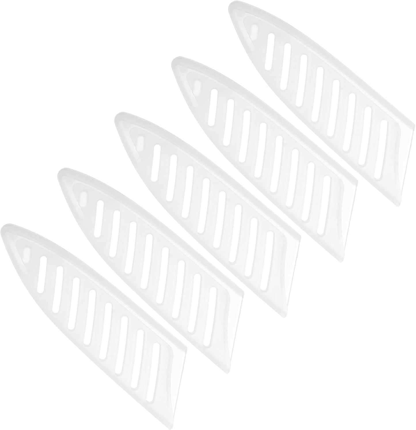 PP Safety Knife Cover Sleeves for 4" Ceramic Knife, 5 Pack Knives Edge Guard Blade Protector Universal Knife Sheath for Kitchen, White