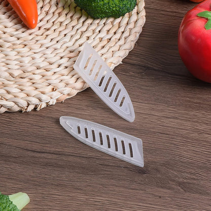 PP Safety Knife Cover Sleeves for 4" Ceramic Knife, 5 Pack Knives Edge Guard Blade Protector Universal Knife Sheath for Kitchen, White