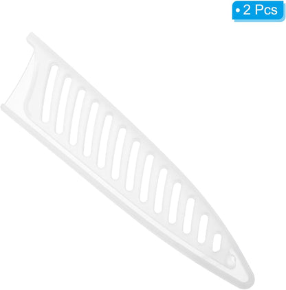PP Safety Knife Cover Sleeves for 4" Ceramic Knife, 5 Pack Knives Edge Guard Blade Protector Universal Knife Sheath for Kitchen, White