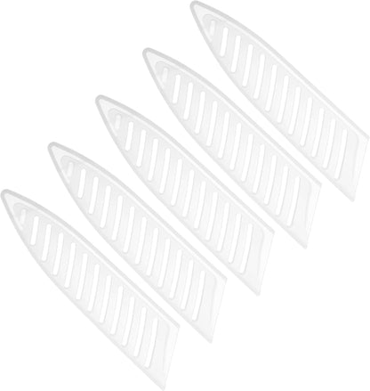 PP Safety Knife Cover Sleeves for 4" Ceramic Knife, 5 Pack Knives Edge Guard Blade Protector Universal Knife Sheath for Kitchen, White