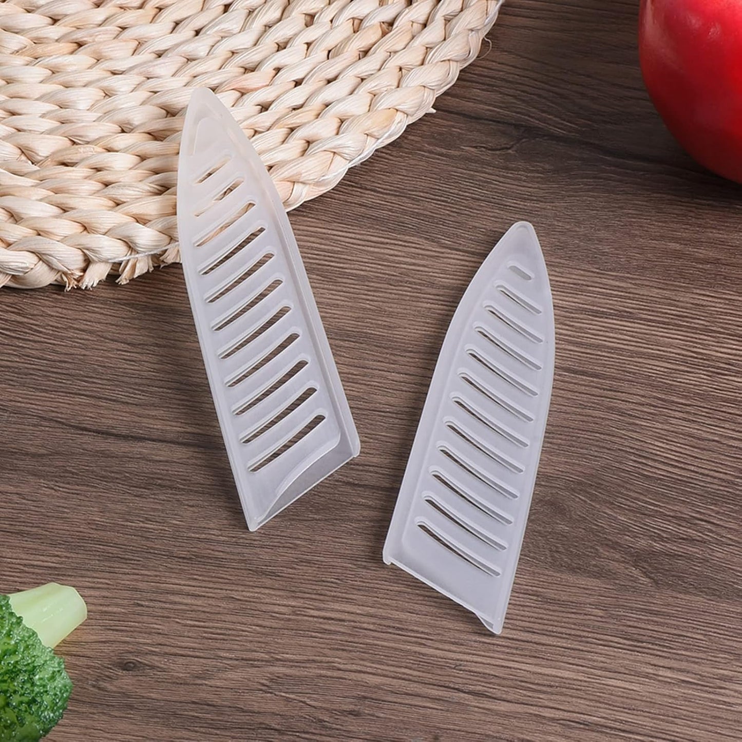 PP Safety Knife Cover Sleeves for 4" Ceramic Knife, 5 Pack Knives Edge Guard Blade Protector Universal Knife Sheath for Kitchen, White