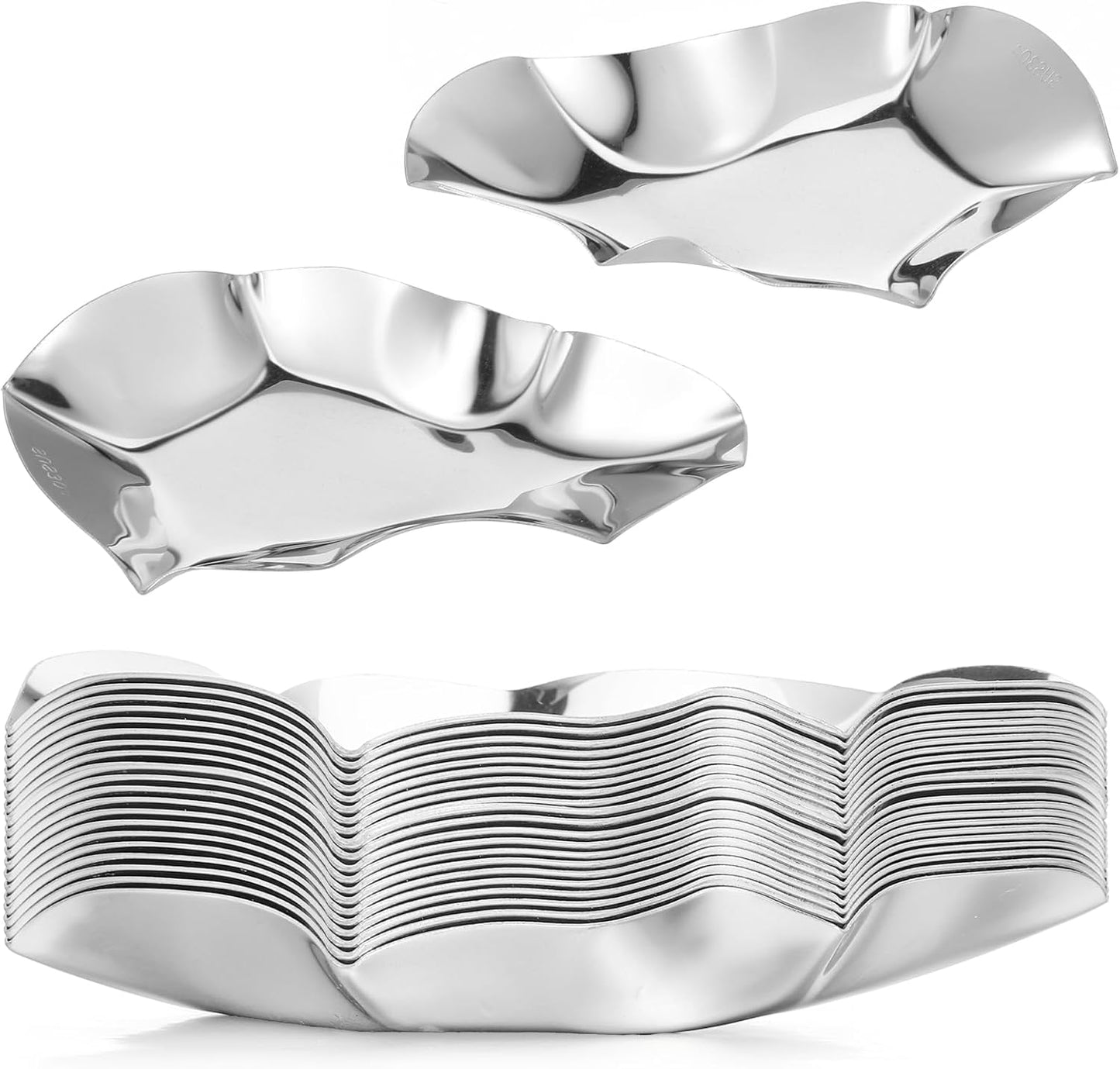 24pcs 304 Stainless Steel Oyster Shells, Oyster Grilling Shells for Cooking Oysters, Shrimp, Scallops, Clams