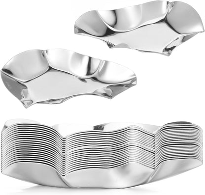 24pcs 304 Stainless Steel Oyster Shells, Oyster Grilling Shells for Cooking Oysters, Shrimp, Scallops, Clams