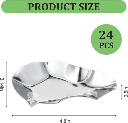 24pcs 304 Stainless Steel Oyster Shells, Oyster Grilling Shells for Cooking Oysters, Shrimp, Scallops, Clams