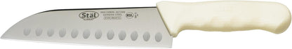 7" High Carbon Steel Japanese Santoku Chef Knife, White